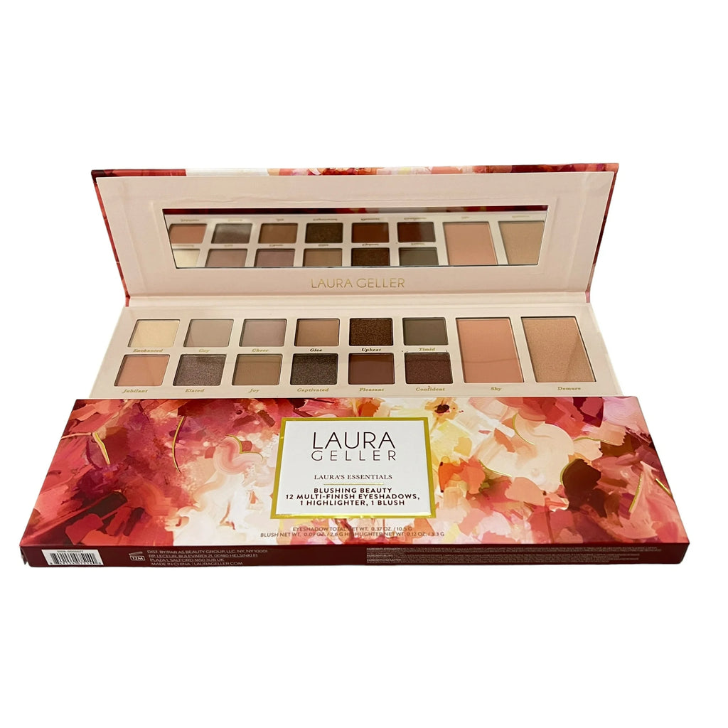 LAURA GELLER/ Blushing Beauty 12 Sombra de Ojos Multi-acabado, Iluminador, Paleta de Rubor