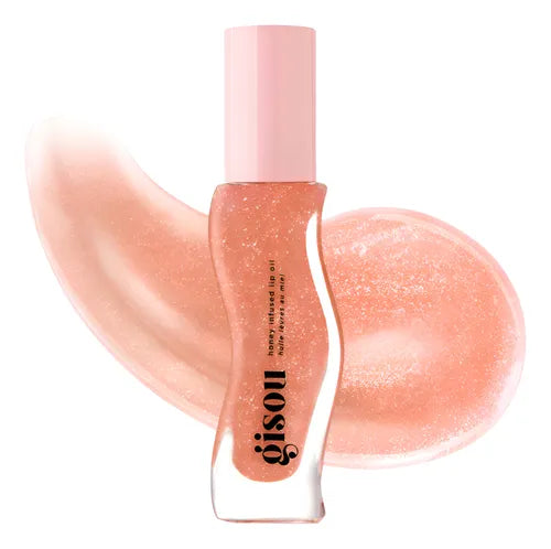 GISOU Aceite labial hidratante con infusión de miel  - 0,27 oz / 8 ml - COLOR: GLAZED PLUMP