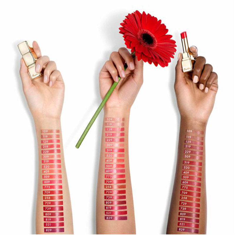 GUERLAIN-  KissKiss LABIAL HIDRATANTE Y VOLUMINIZADOR  - COLOR:  Daisy Red 729