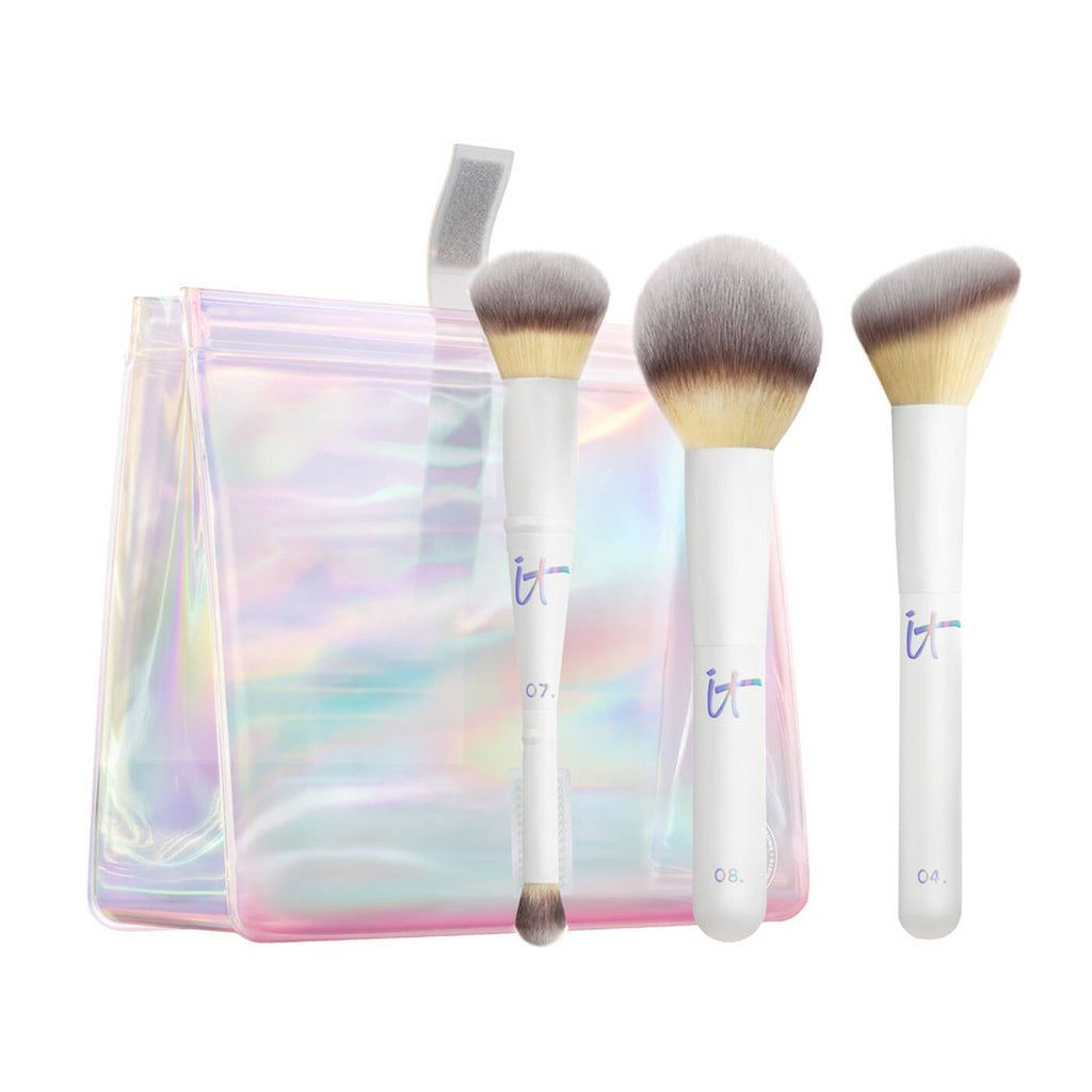 BROCHAS it Cosmetics  SET UNWRAP YOUR CREATIVITY MAKEUP BRUSH SET + MAKEUP CASE