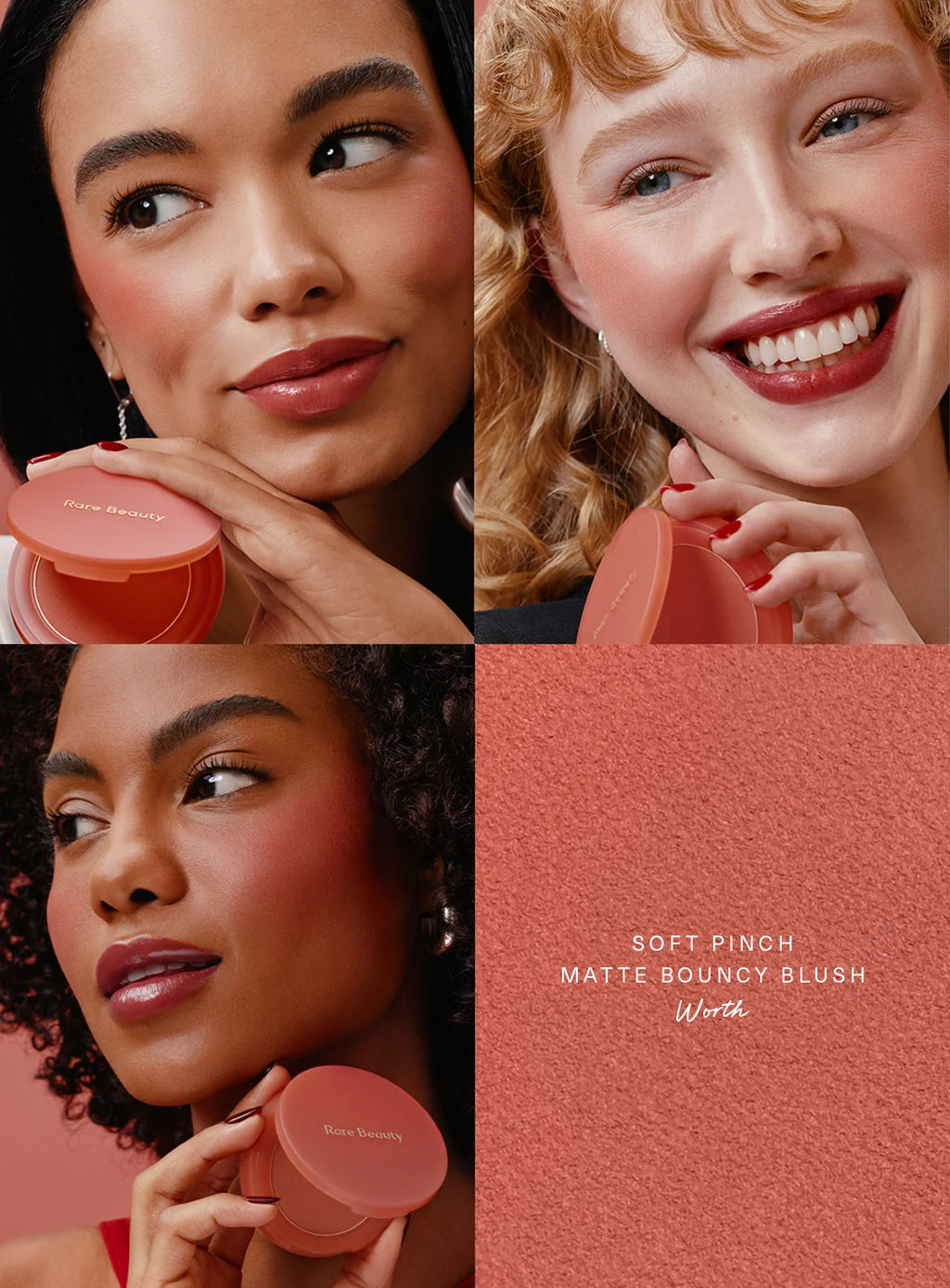 RARE BEAUTY trio de rubores y brillo