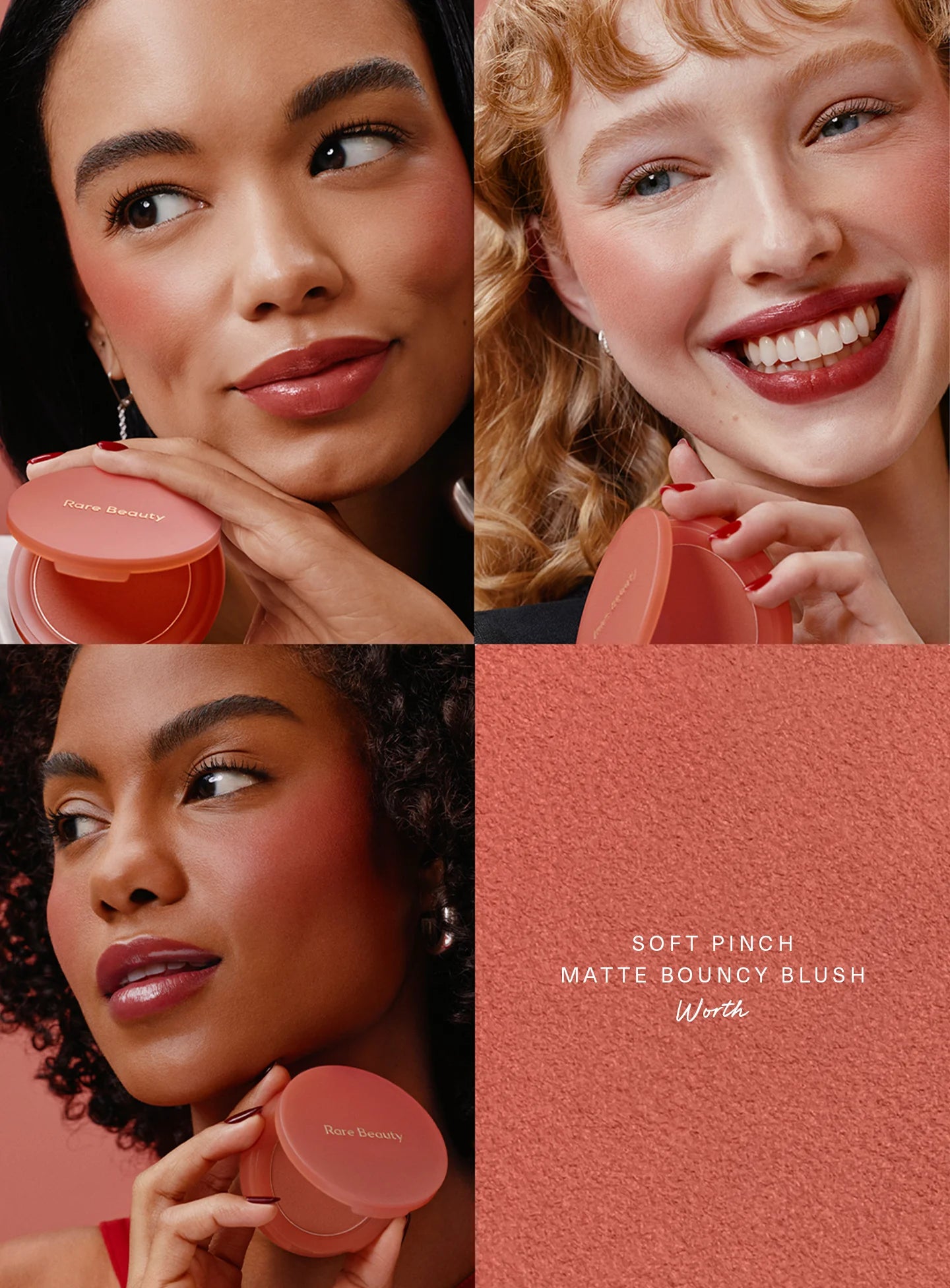 RARE BEAUTY trio de rubores y brillo