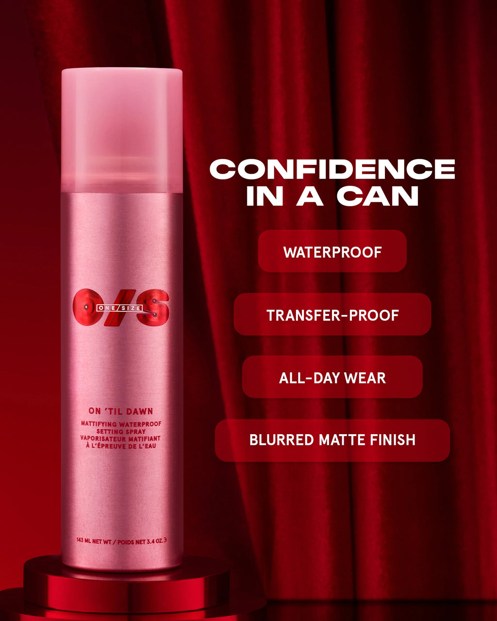 ONE/SIZE by Patrick Starrr On ‘Til Dawn Mattifying Waterproof Setting Spray FULL SIZE