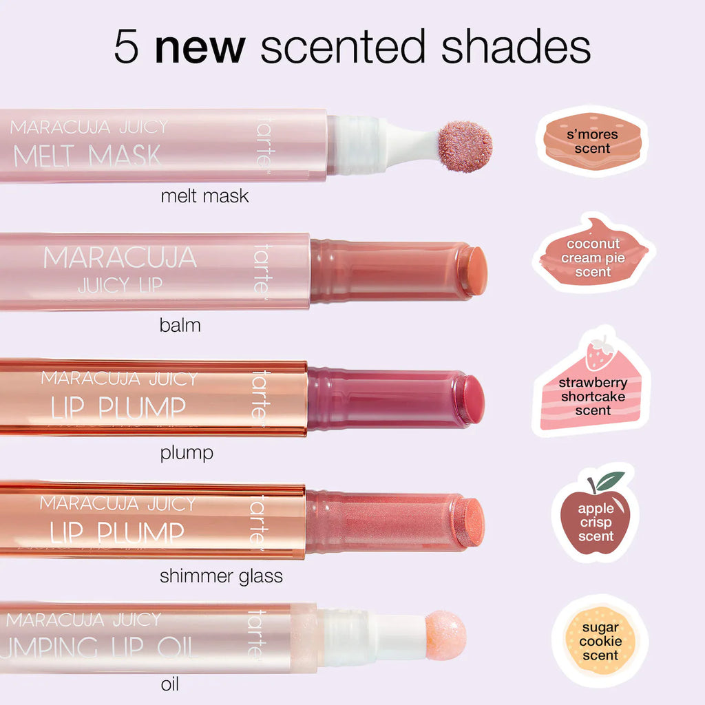 TARTE/ SET EDICION LIMITADA maracuja juicy lip nourishing melt mask- KIT DE 5 BRILLOS Y LABIALES