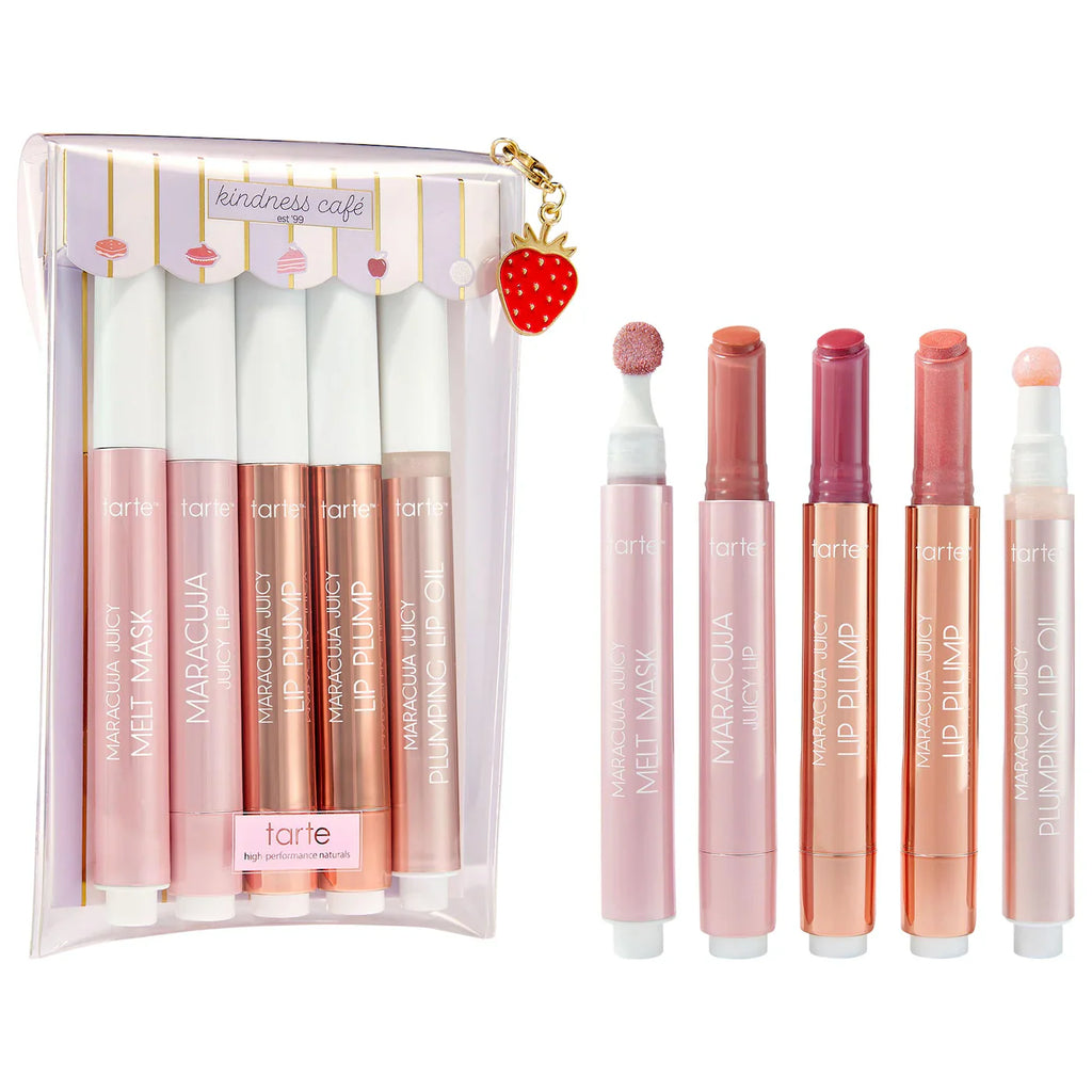 TARTE/ SET EDICION LIMITADA maracuja juicy lip nourishing melt mask- KIT DE 5 BRILLOS Y LABIALES